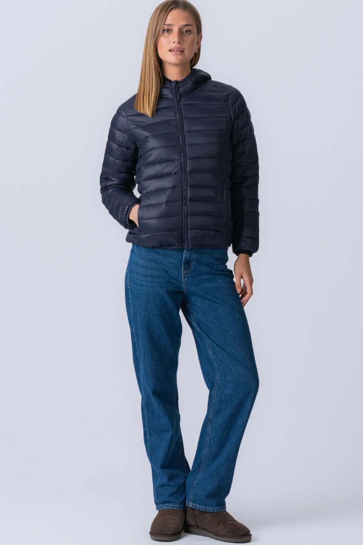 Let Puffer Jakke - Navy