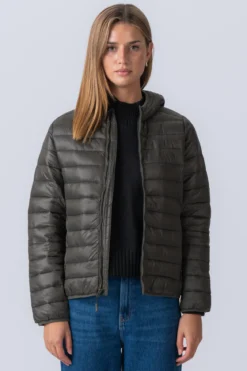 Let Puffer Jakke - Oliven