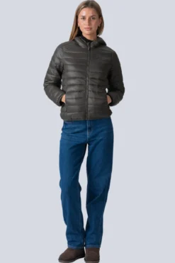 Let Puffer Jakke - Oliven