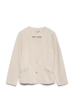 Leva String Ecru Denim Jacket - Ecru