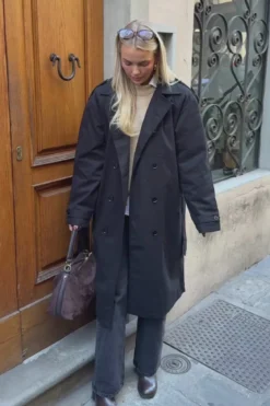 Linea trenchcoat - Sort