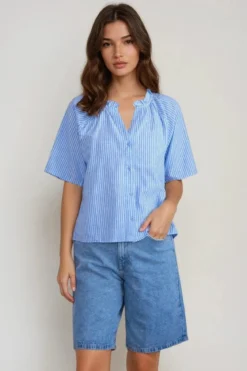 Linn Frill Top - Marina Hvid