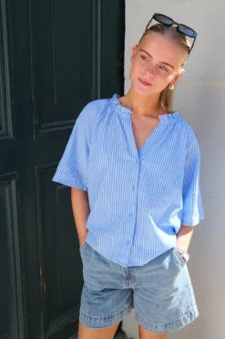 Linn Frill Top - Marina Hvid