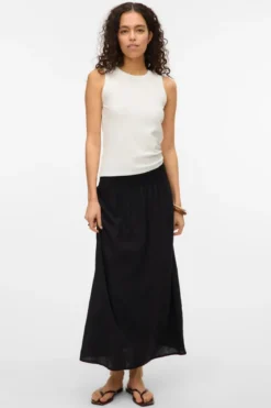 Linn Smock Ancle Skirt - Sort