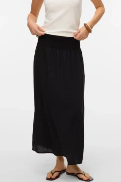 Linn Smock Ancle Skirt - Sort