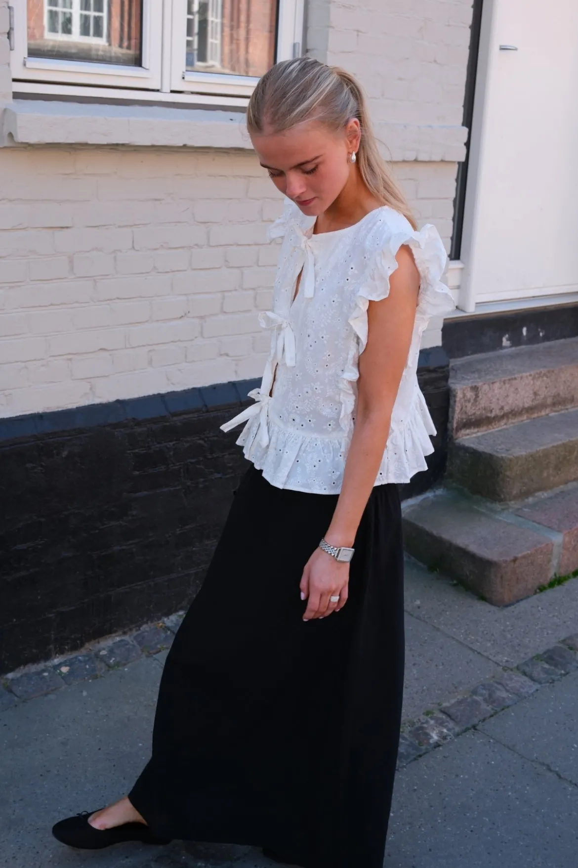 Linn Smock Ancle Skirt - Sort