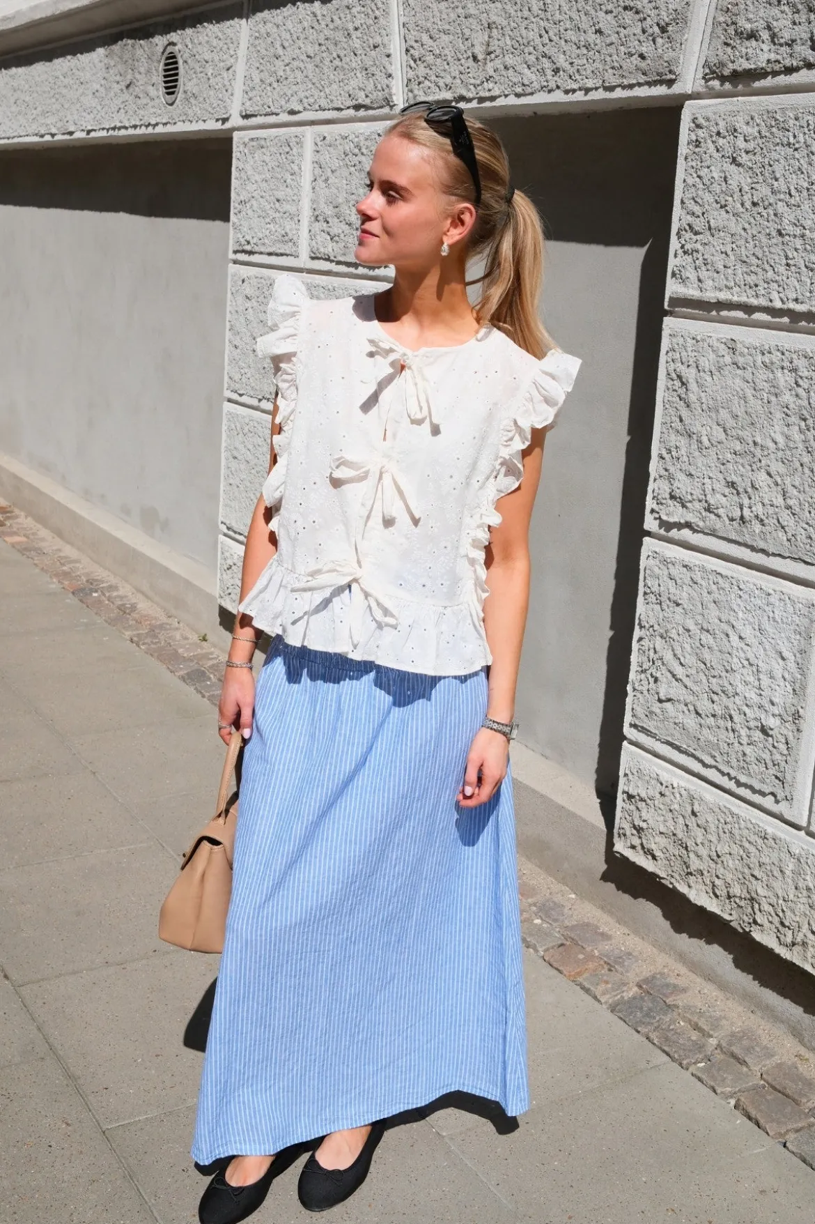 Linn Smock Ankle Nederdel - Marina Hvid