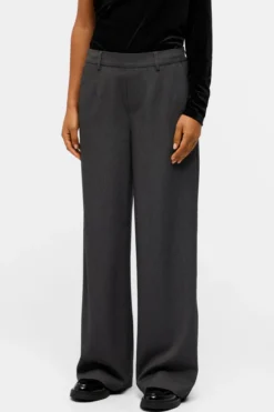 Lisa Wide Pant - Medium Grå Melange