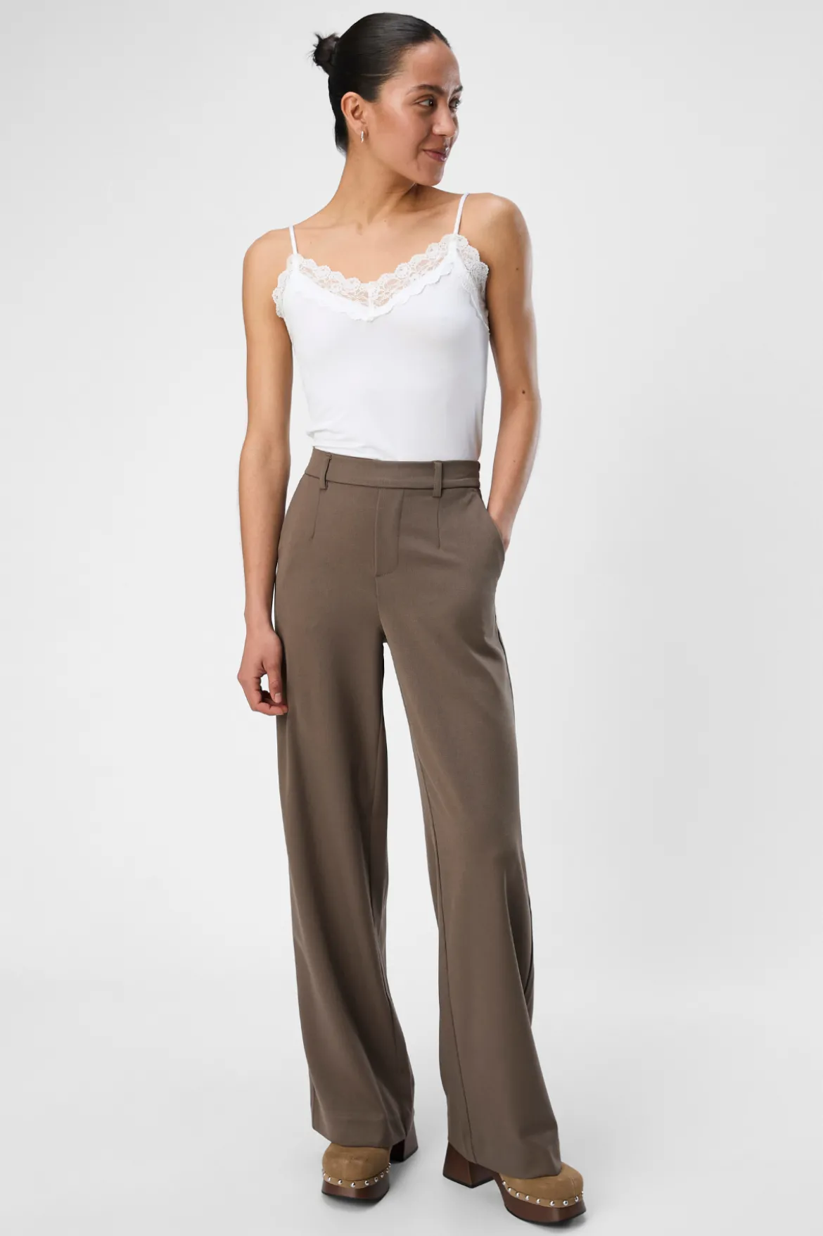 Lisa Wide Pant - Morel