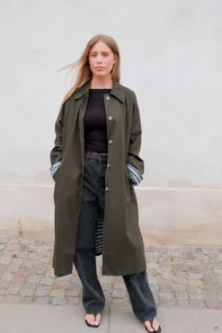 Livia Trenchcoat - Olivengrøn