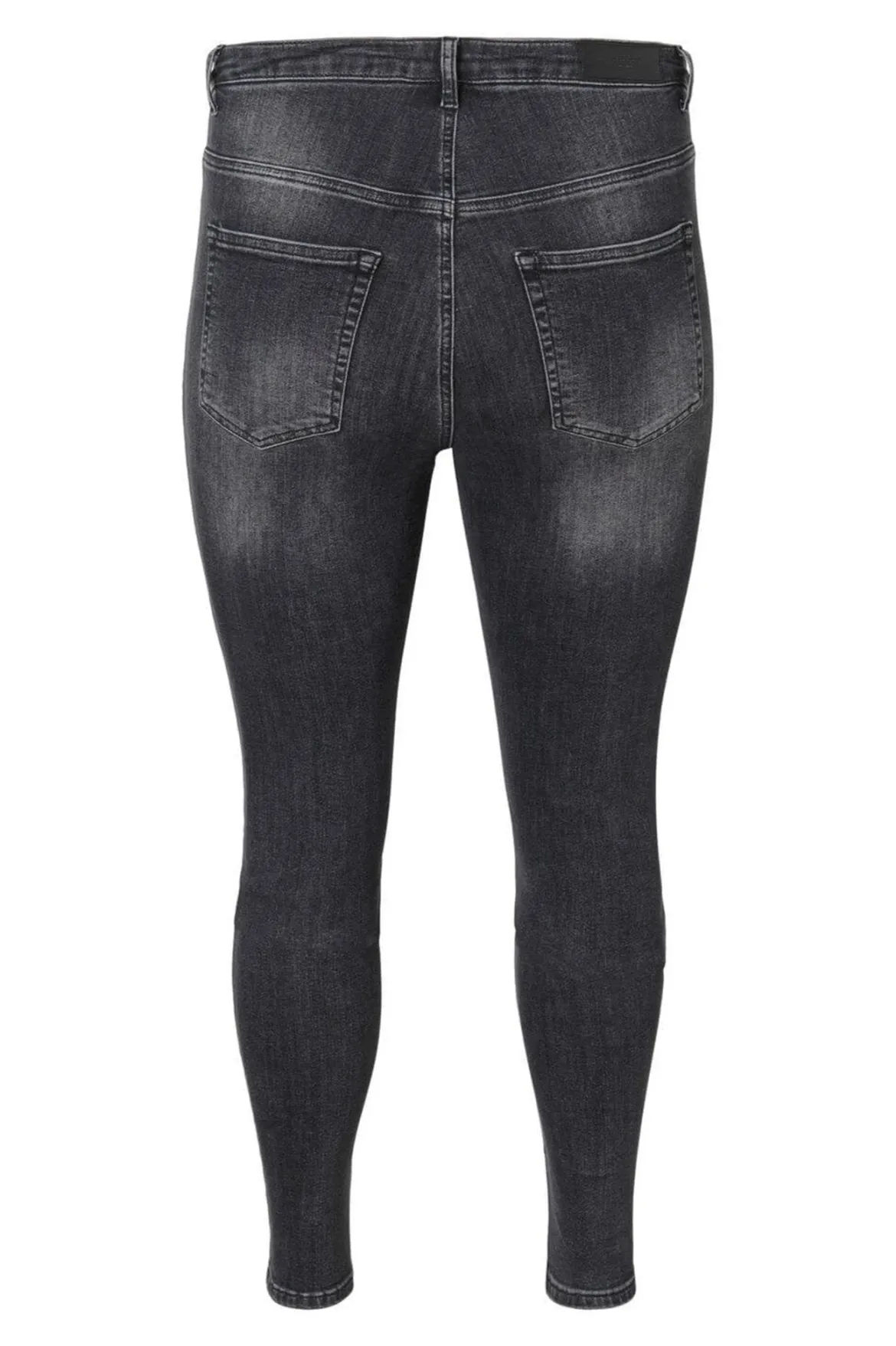 Lora Jeans high waisted (Curve) - Sort-grå denim