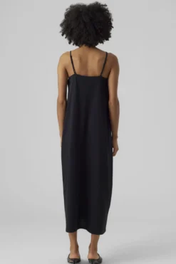 Luna Singlet Ankel Kjole - Sort