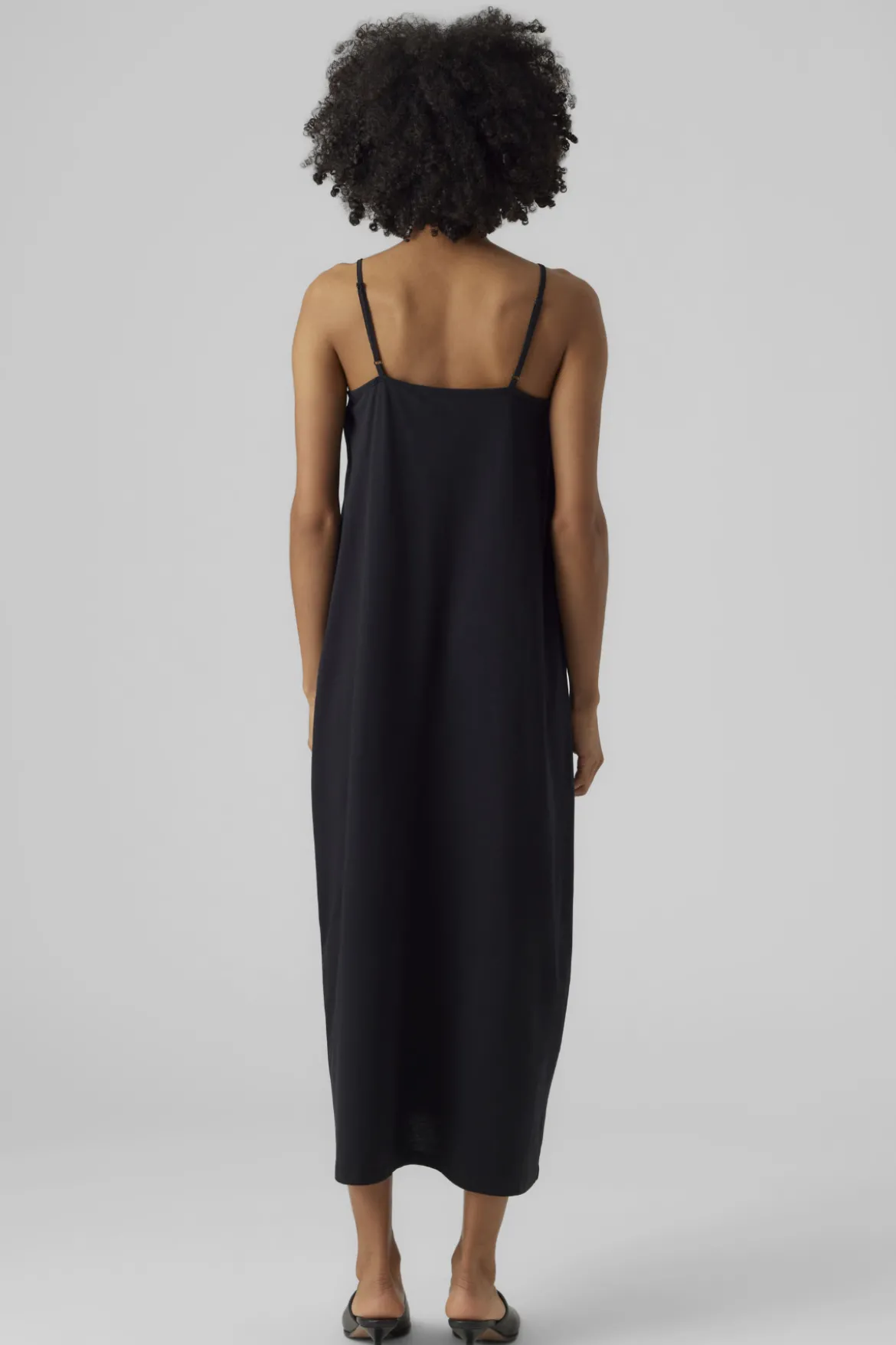 Luna Singlet Ankel Kjole - Sort