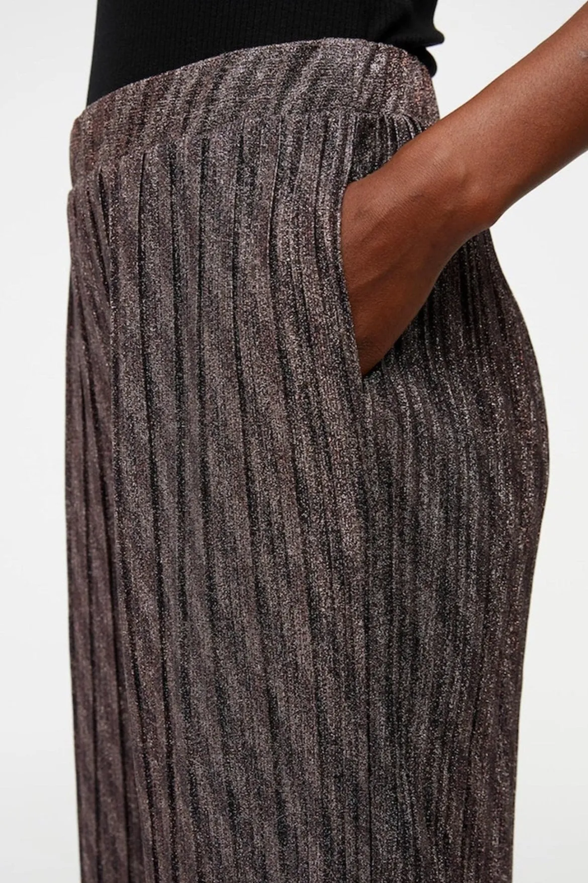 Lux High Waist Bukser - Sort