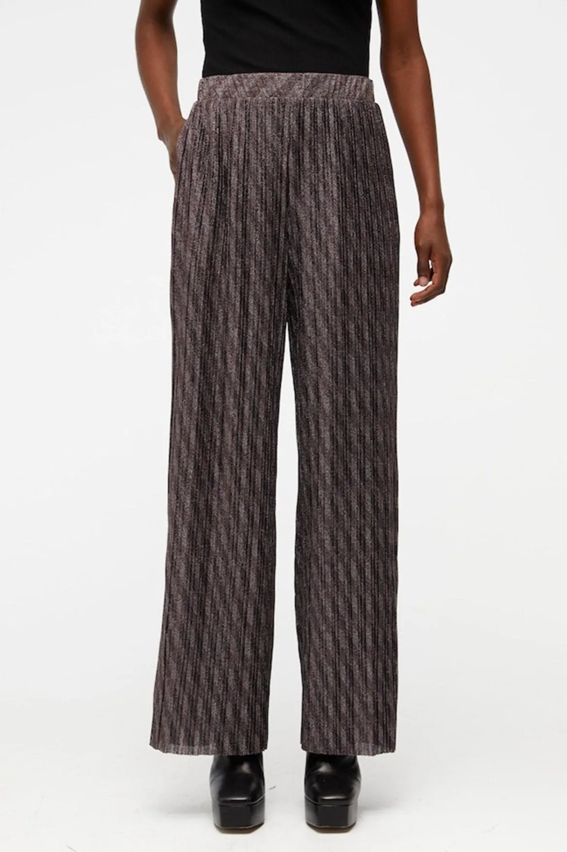 Lux High Waist Bukser - Sort