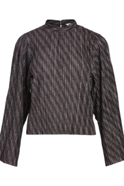 Lux Langærmet Bluse - Sort