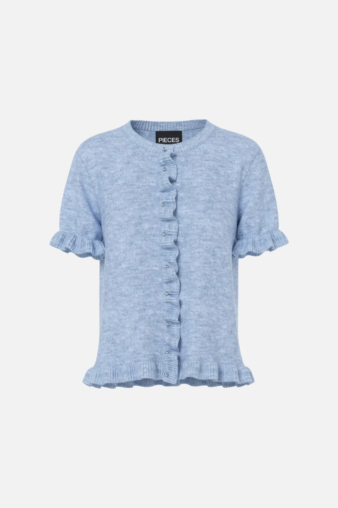 Lydia Frill Strik Cardigan - Cashmere Blue