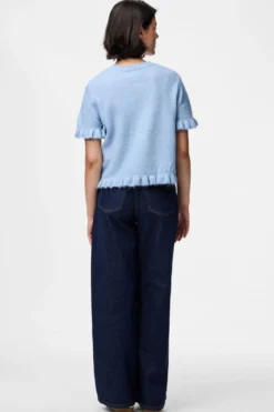 Lydia Frill Strik Cardigan - Cashmere Blue