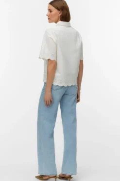 Lysa Color Brod Skjorte - Bright White