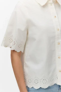 Lysa Color Brod Skjorte - Bright White