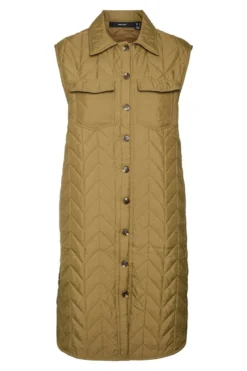 Magda Lang Quilted Vest - Lizard