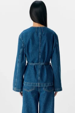 Mallie Blazer - Medium Blue Denim