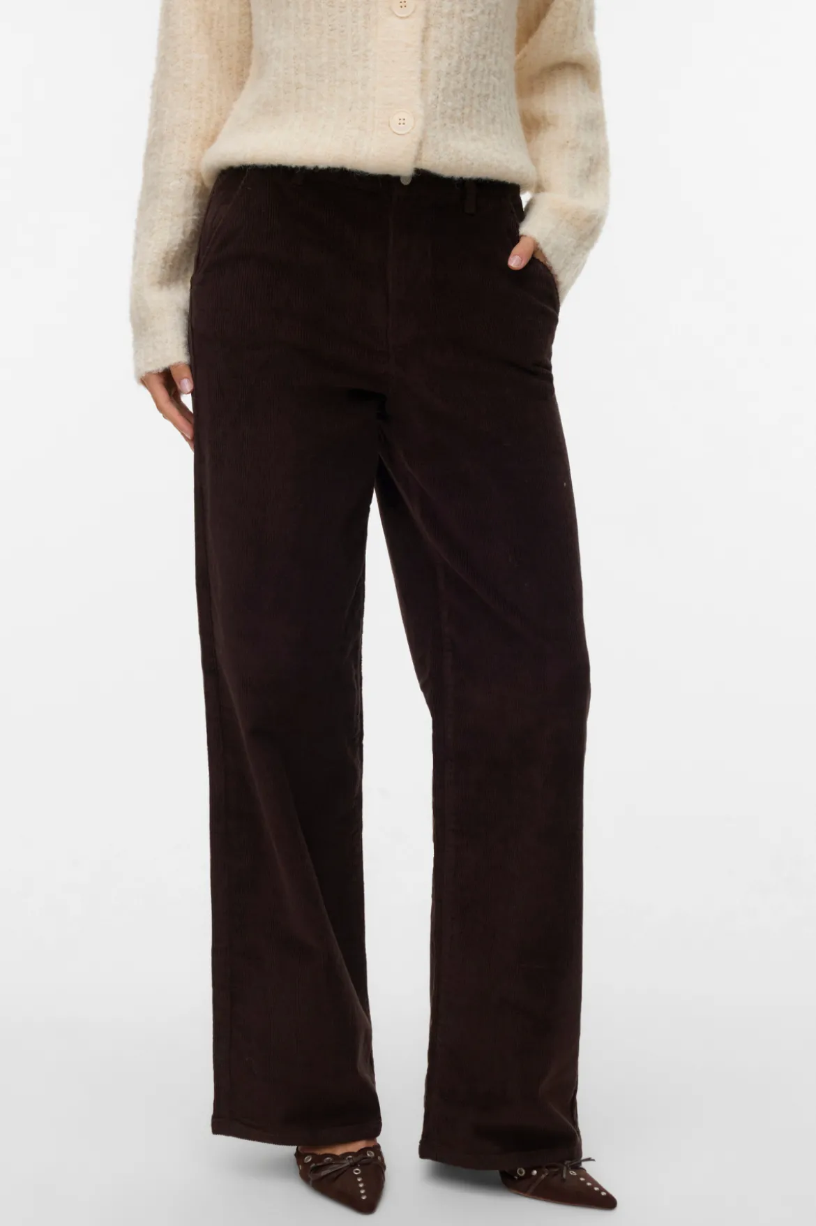 Margot Wide Corduroy Bukser - Chocolate Torte