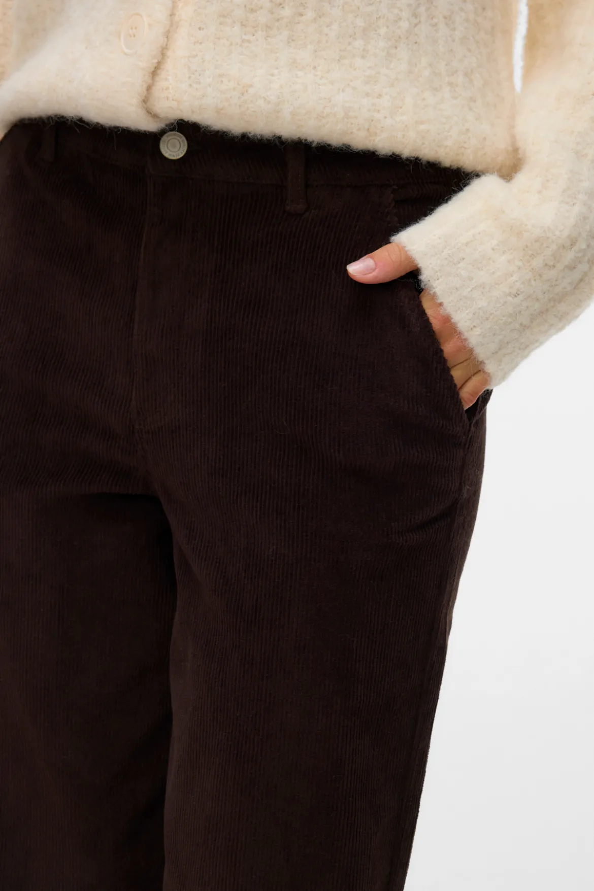 Margot Wide Corduroy Bukser - Chocolate Torte