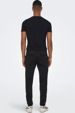 Mark Pants - Stribet Sort