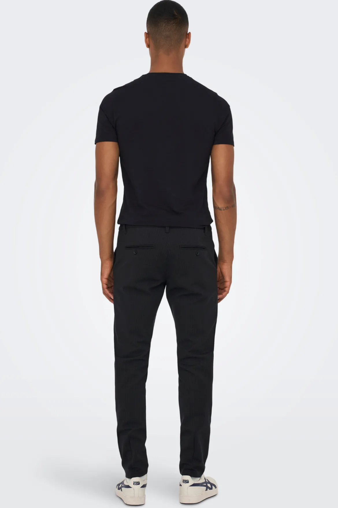 Mark Pants - Stribet Sort