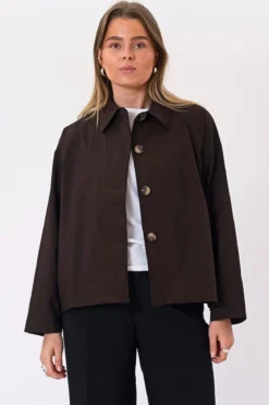 Mavis Short Jacket - Mørkebrun