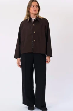Mavis Short Jacket - Mørkebrun