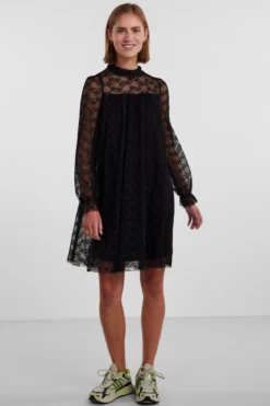 May Lace Maxi Kjole - Sort