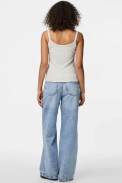 May Strap Top - Light Grey Melange