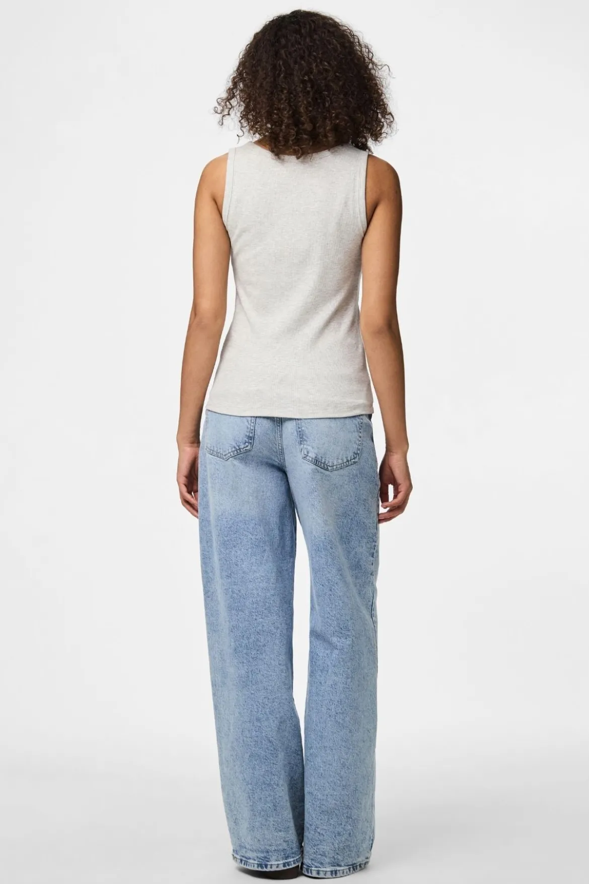 May Tank Top - Light Grey Melange