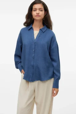 Melaney Queeny Shirt - Dark Denim Melange
