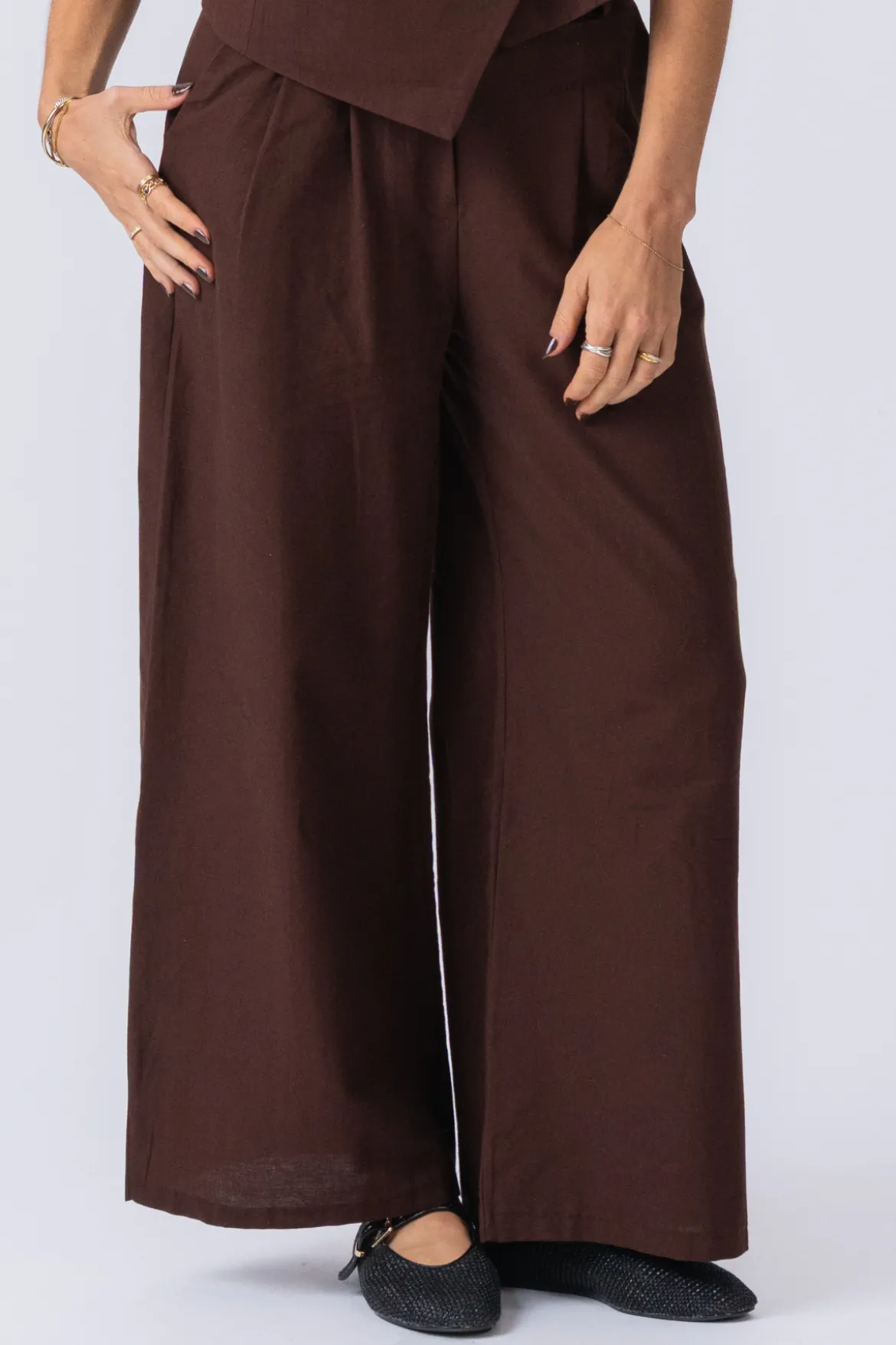 Melissa Wide Pants - Brun