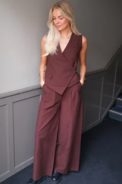 Melissa Wide Pants - Brun