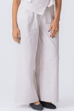 Melissa Wide Pants - Lysegrå