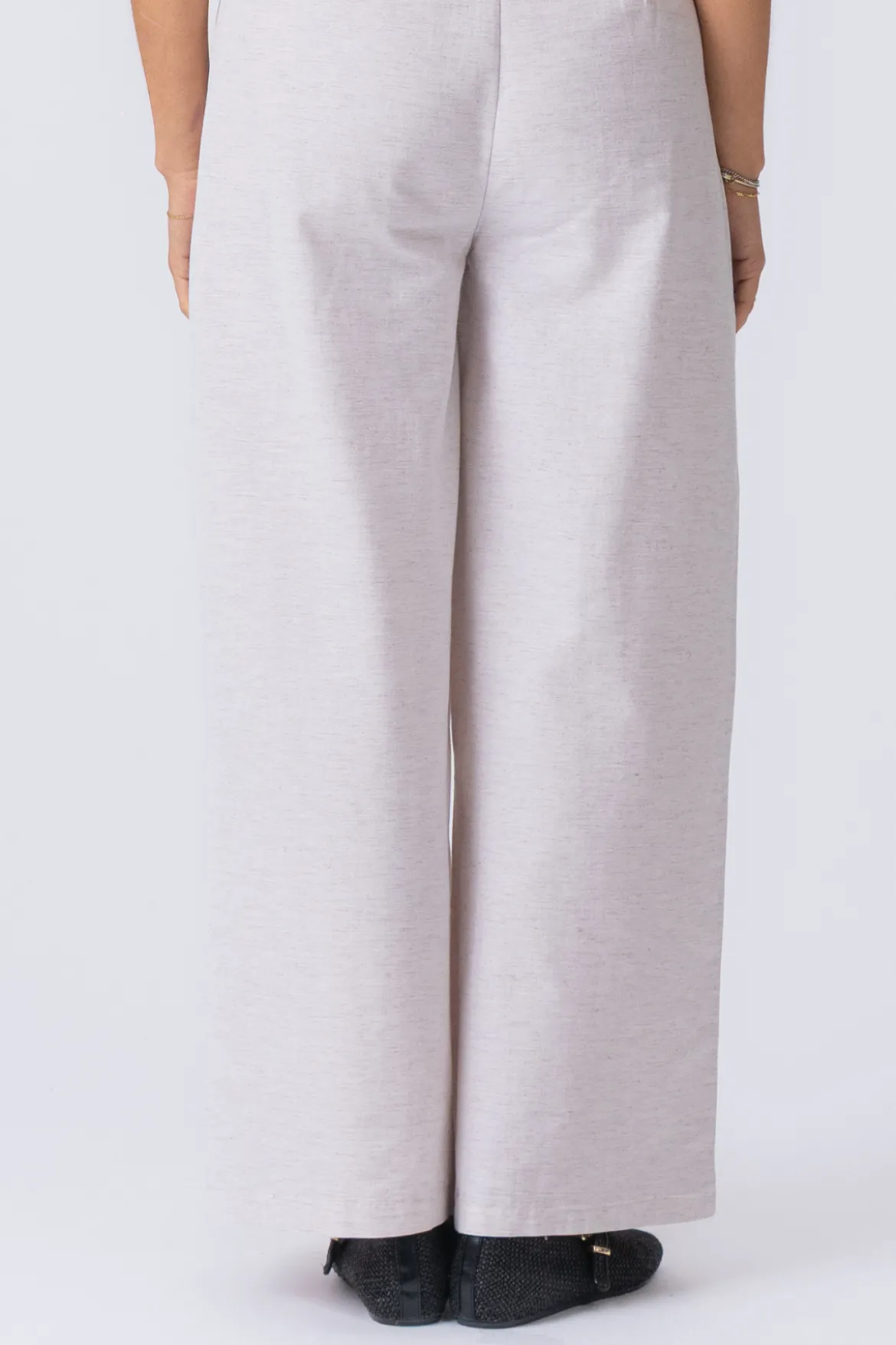 Melissa Wide Pants - Lysegrå