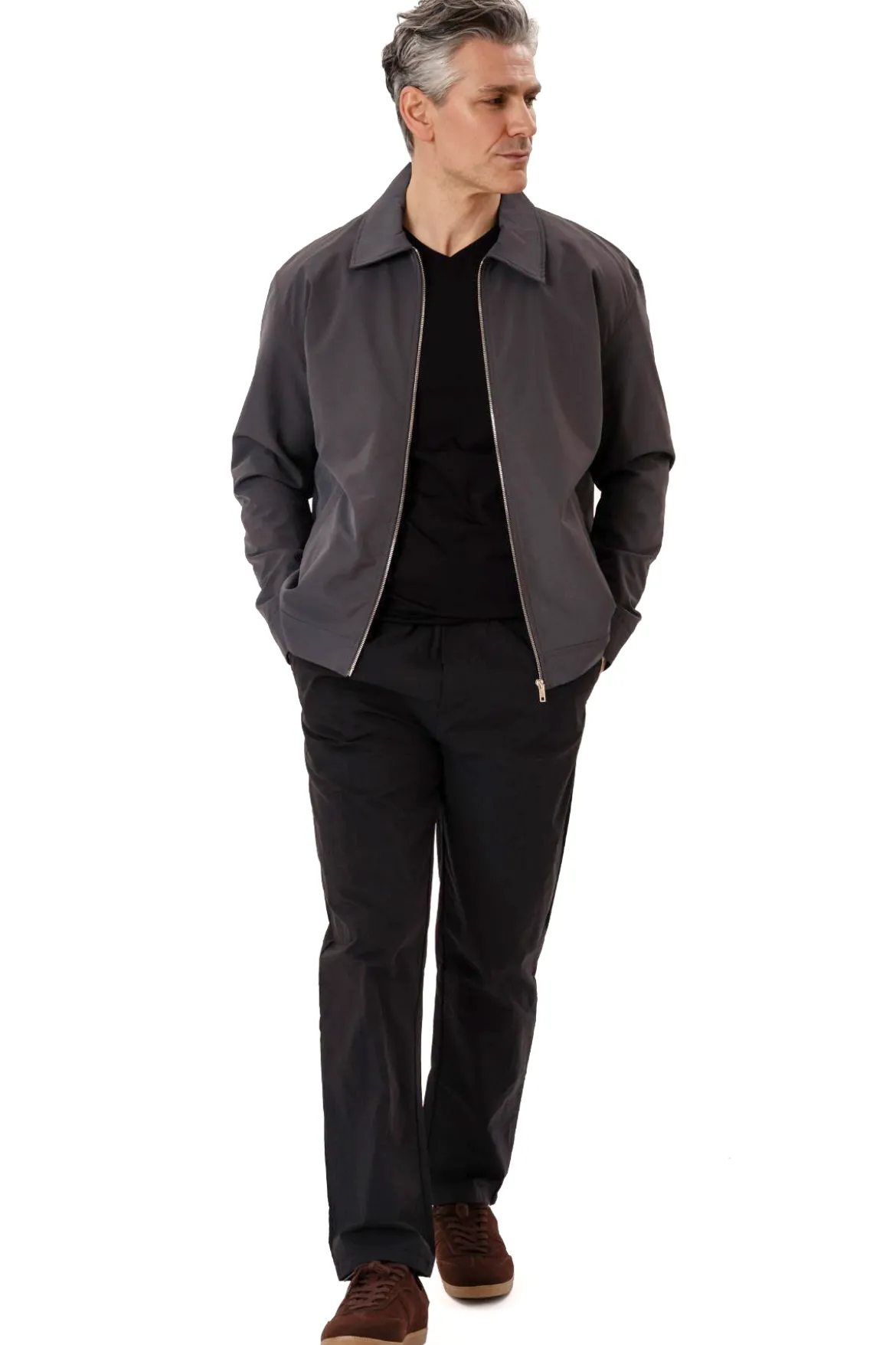 Milan Zipper Jacket - Indigo