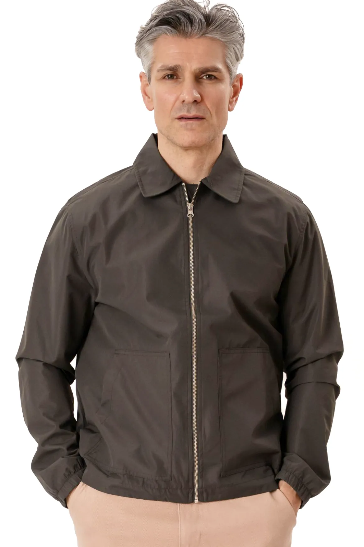 Milan Zipper Jacket - Khaki