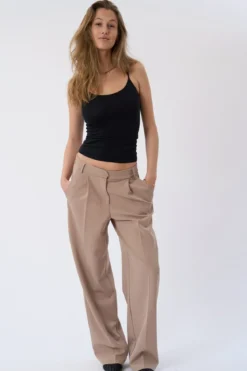 Mila Wide Pants - Beige