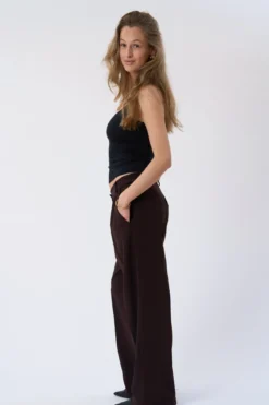 Mila Wide Pants - Brun