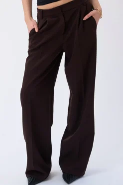 Mila Wide Pants - Brun
