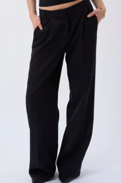 Mila Wide Pants - Sort