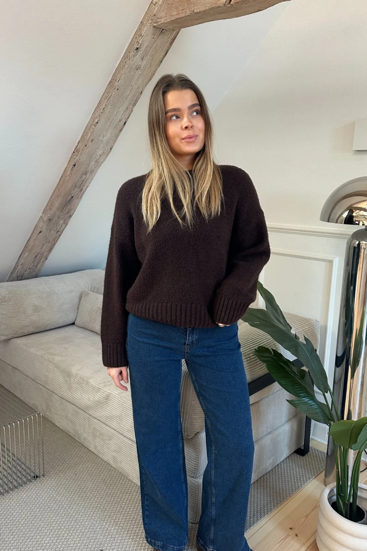 Miley Wide Jeans - Mellemblå