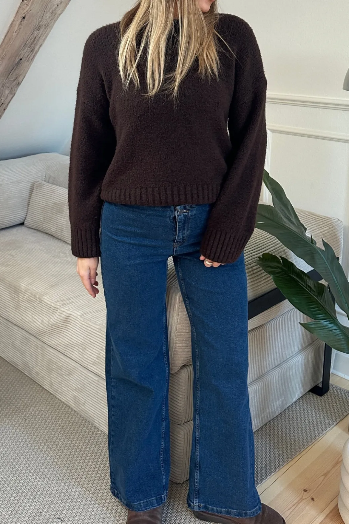 Miley Wide Jeans - Mellemblå