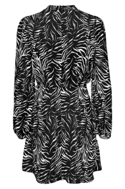 Mille Wrap Kjole - Black Vibrant Zebra