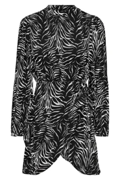 Mille Wrap Kjole - Black Vibrant Zebra
